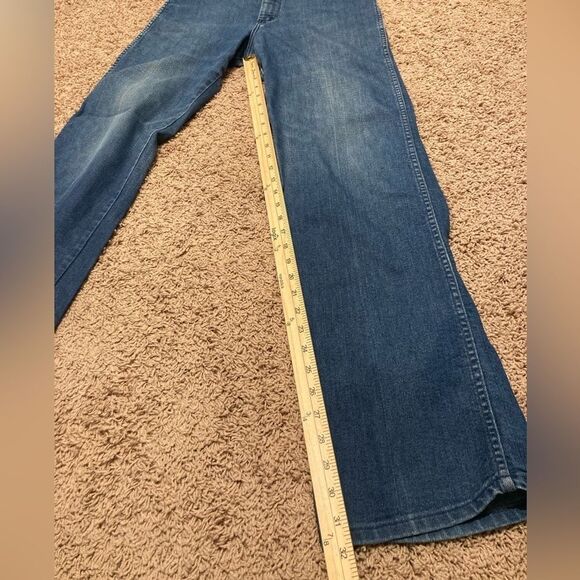 Maverick Super High Waisted Dark Wash Blue Jeans Misses Size 14 Soft Jeans Retro - Picture 8 of 10